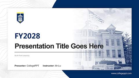 North Park University Academic Presentation/Research Findings Report PPT Template