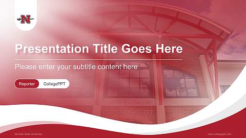 Nicholls State University Lecture Sharing and Networking Event PPT Template