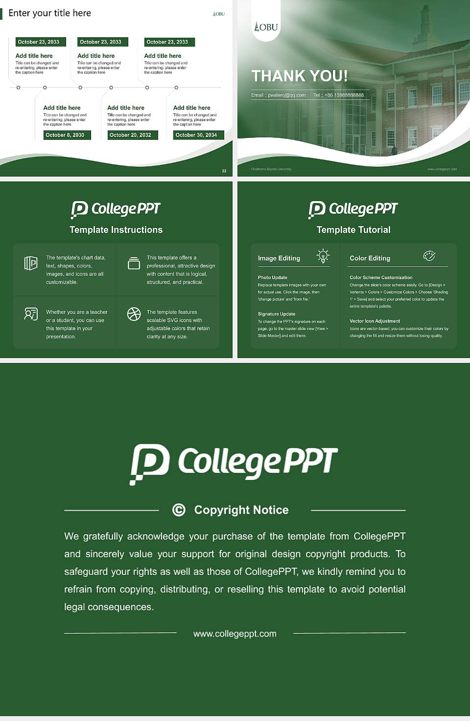 Oklahoma Baptist University Lecture Sharing and Networking Event PPT Template4:3 ratio PPT effect preview image4