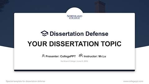Northland College Graduation Thesis Defense PPT Template
