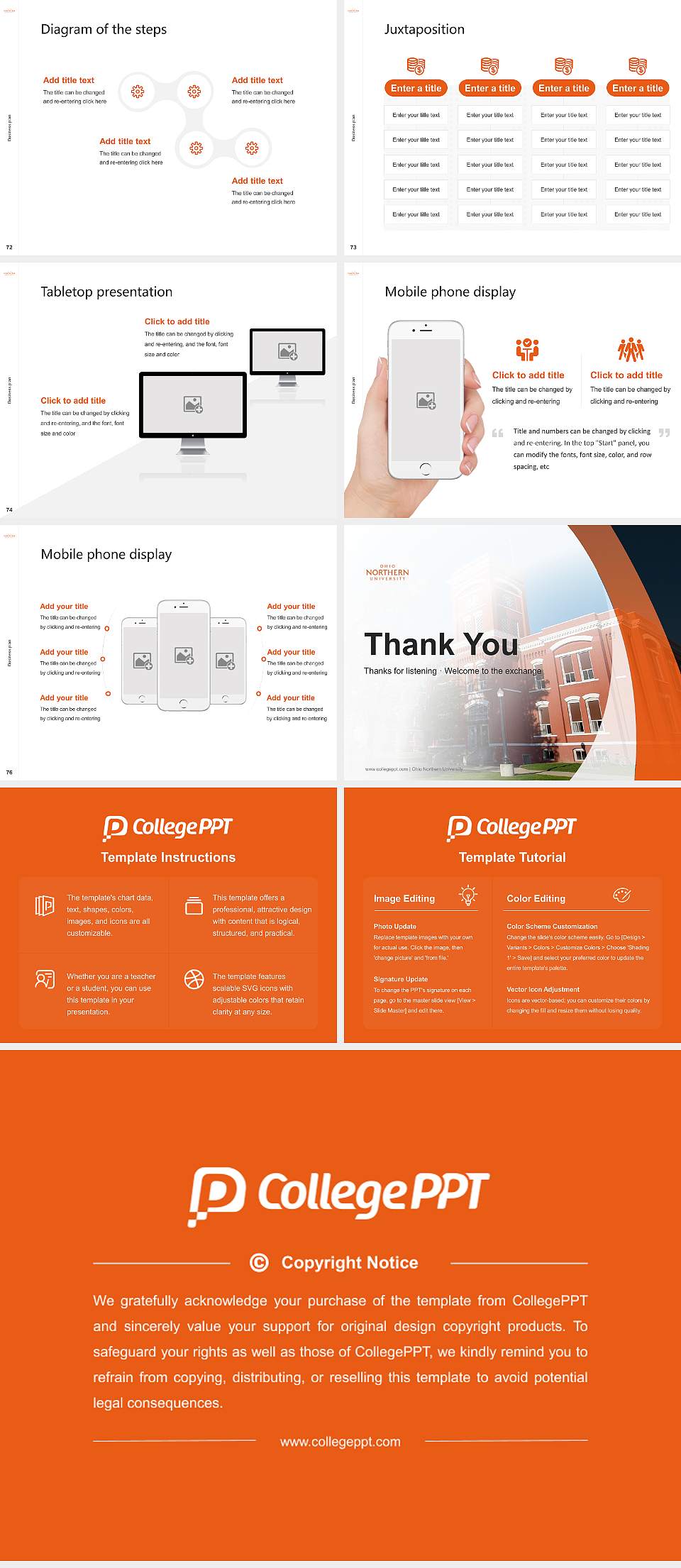 Ohio Northern University Competition/Entrepreneurship Contest PPT Template4:3 ratio PPT effect preview image9