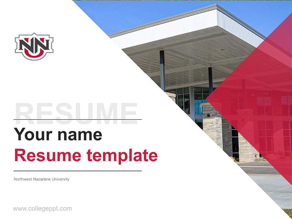Northwest Nazarene University Resume PPT Template4:3 ratio PPT effect preview image5