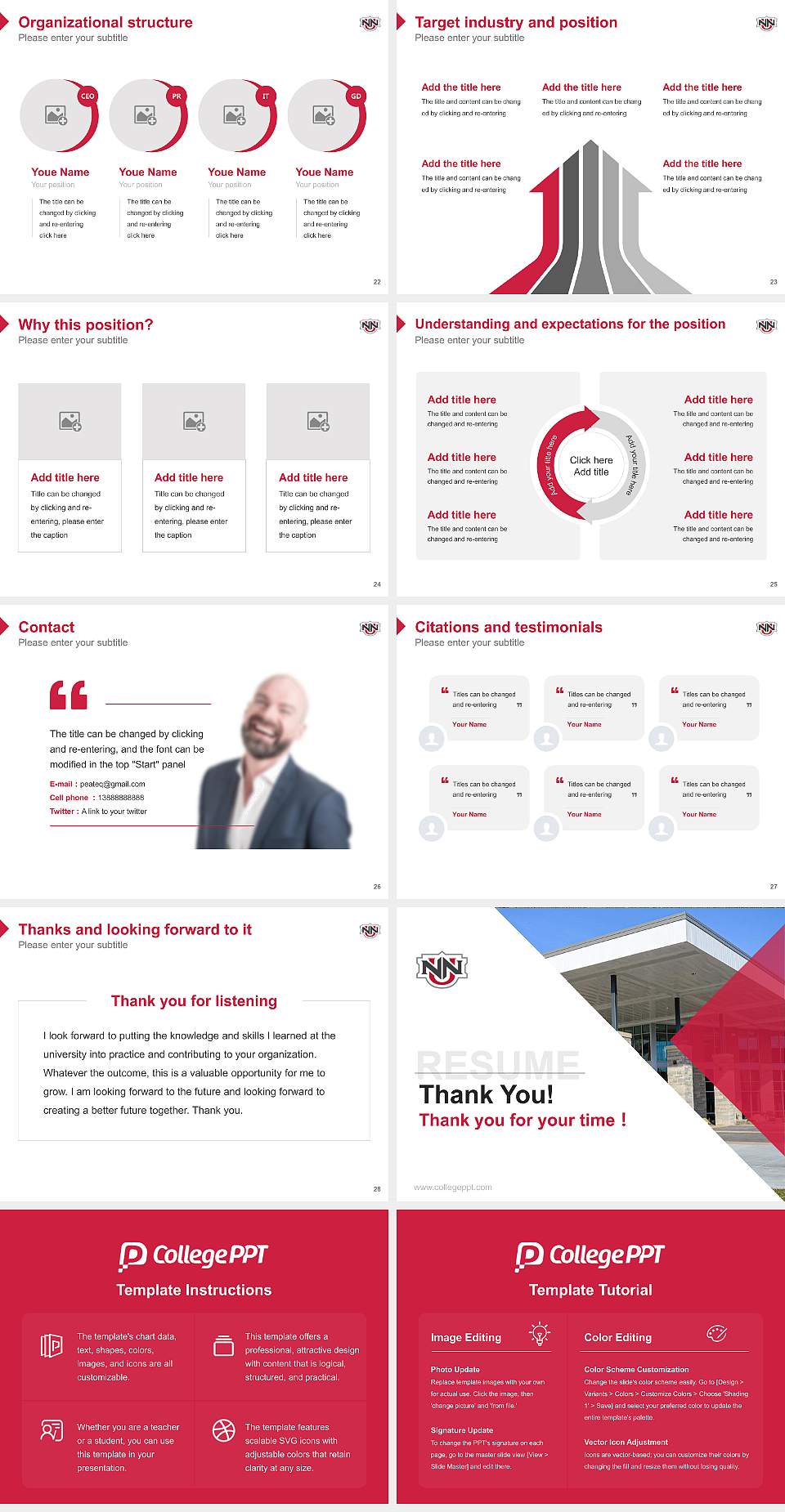 Northwest Nazarene University Resume PPT Template4:3 ratio PPT effect preview image4