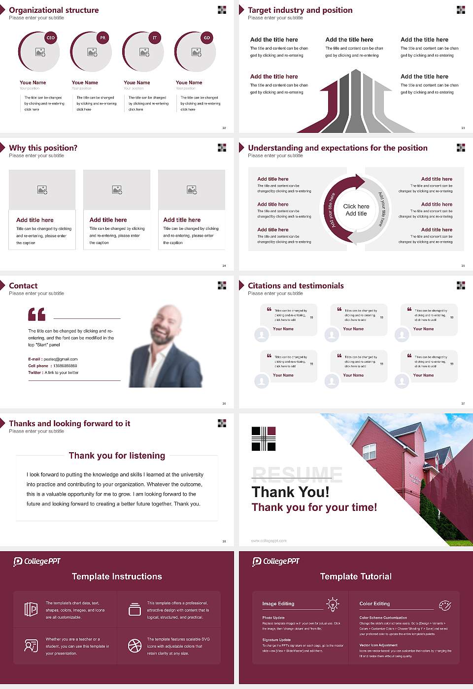 Northeastern Seminary Resume PPT Template16:9 ratio PPT effect preview image4