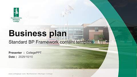 Northwestern Michigan College Competition/Entrepreneurship Contest PPT Template