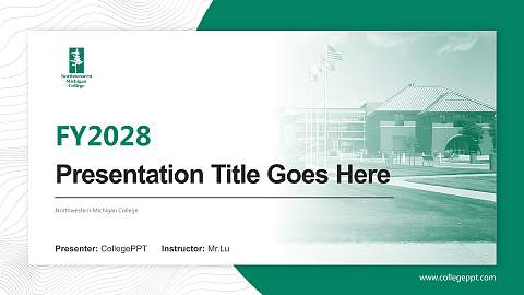 Northwestern Michigan College Academic Presentation/Research Findings Report PPT Template