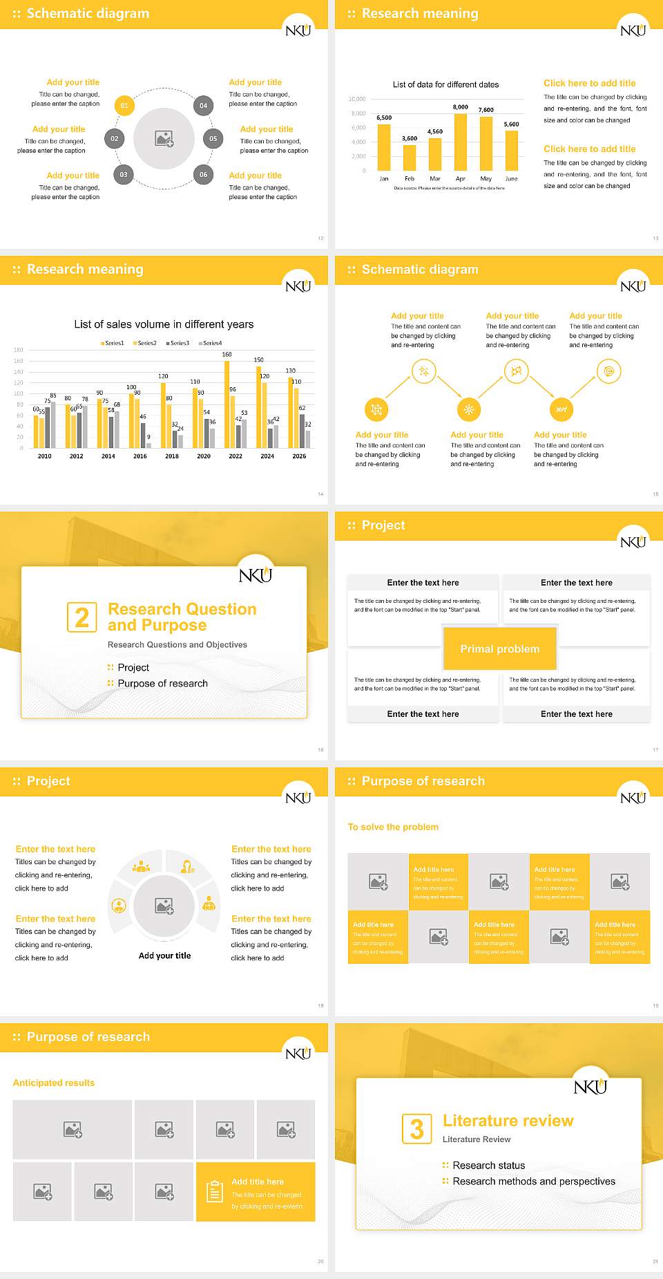 Northern Kentucky University Graduation Thesis Defense PPT Template4:3 ratio PPT effect preview image3