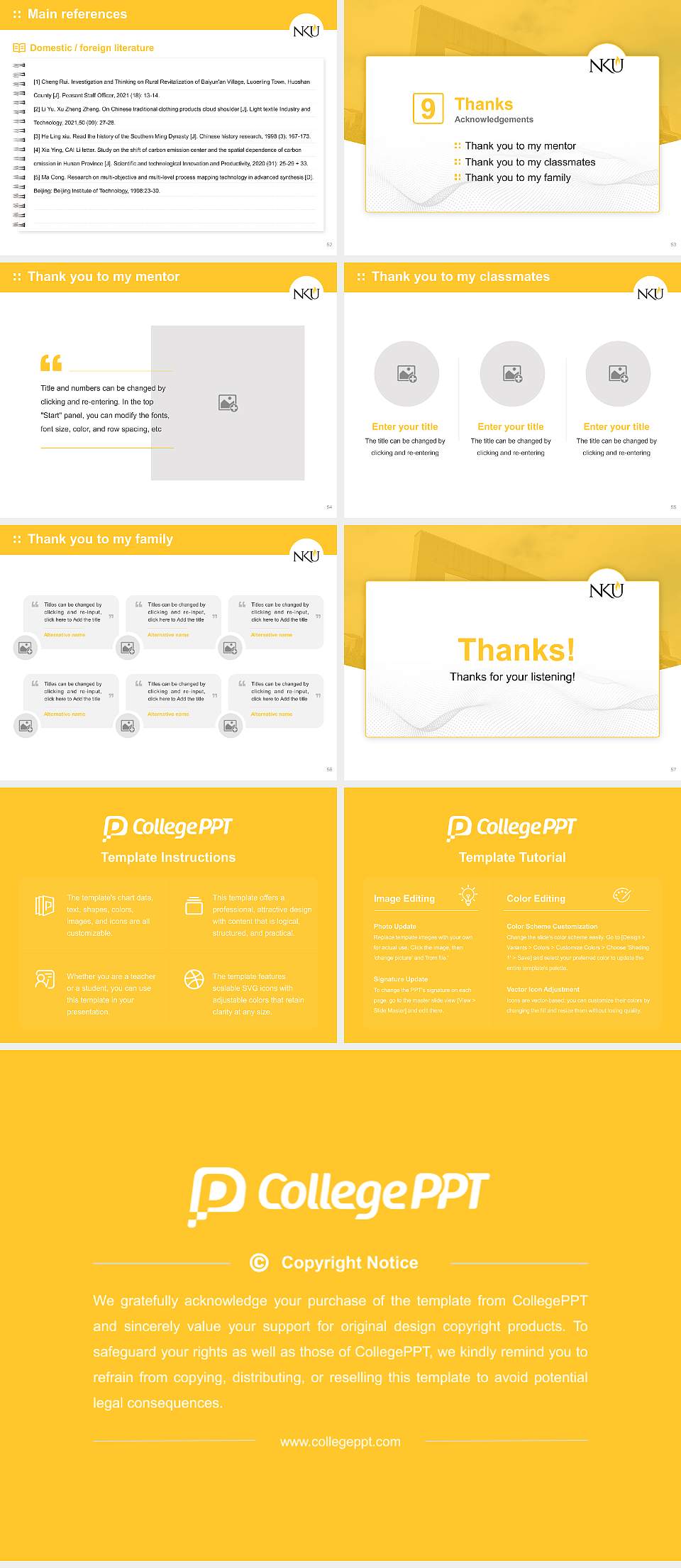 Northern Kentucky University Graduation Thesis Defense PPT Template4:3 ratio PPT effect preview image7