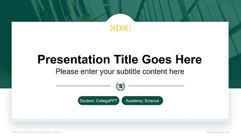 North Dakota State University-Main Campus National Scholarship Defense PPT Template
