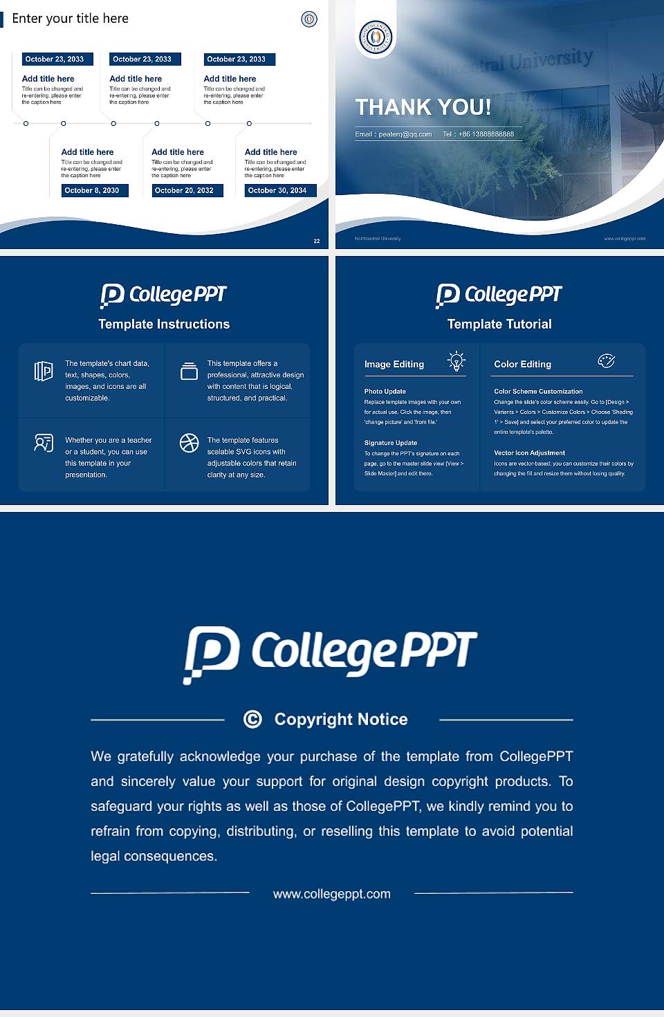 Northcentral University Lecture Sharing and Networking Event PPT Template4:3 ratio PPT effect preview image4