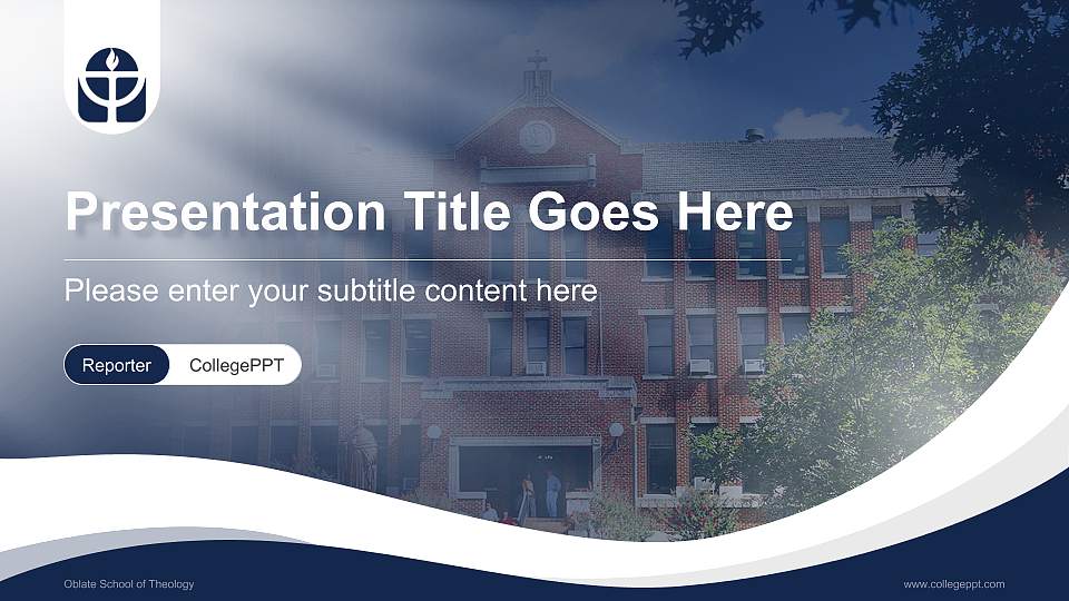 Oblate School of Theology Lecture Sharing and Networking Event PPT Template16:9 ratio PPT effect preview image