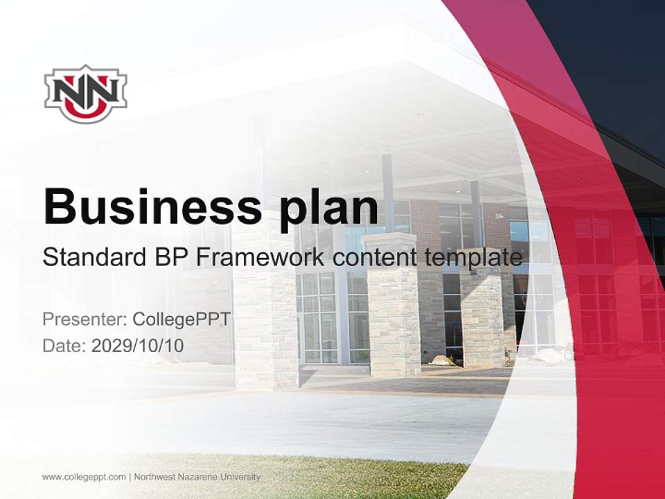 Northwest Nazarene University Competition/Entrepreneurship Contest PPT Template4:3 ratio PPT effect preview image9