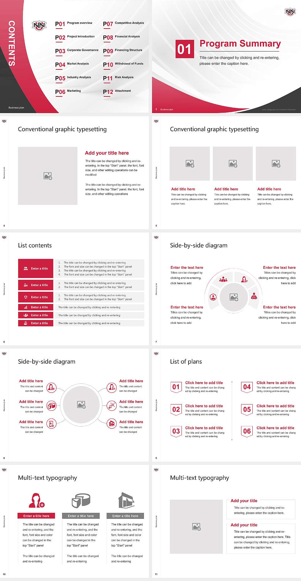 Northwest Nazarene University Competition/Entrepreneurship Contest PPT Template4:3 ratio PPT effect preview image2