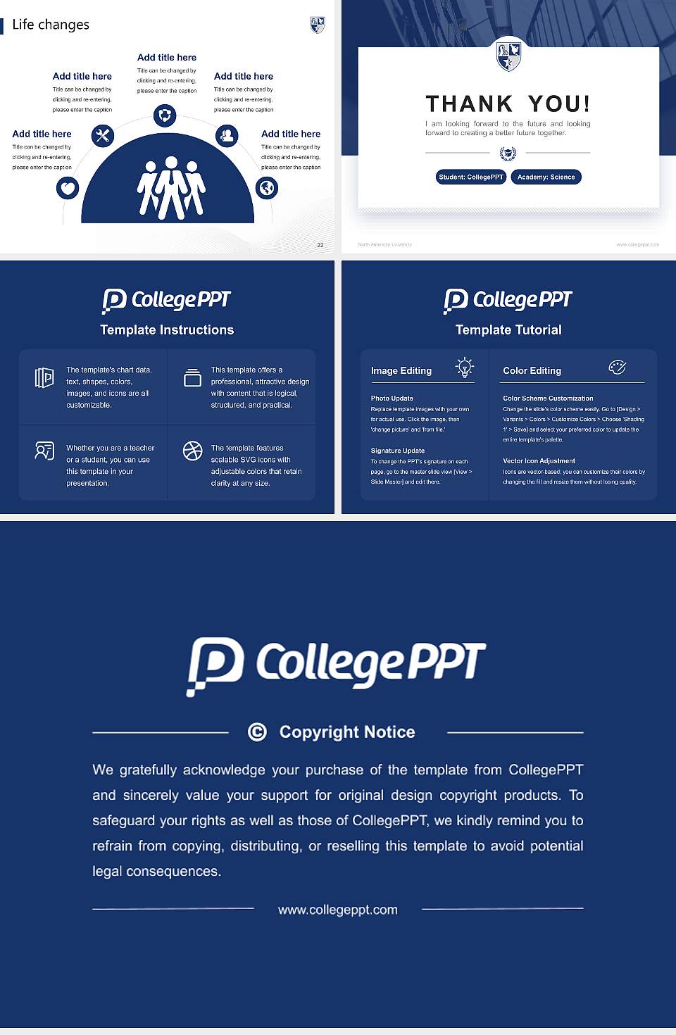 North American University National Scholarship Defense PPT Template4:3 ratio PPT effect preview image4