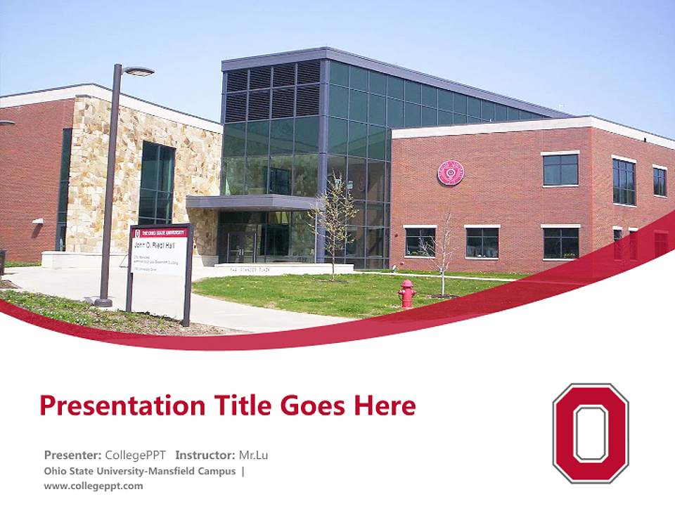 Ohio State University-Mansfield Campus Course/Courseware Creation PPT Template4:3 ratio PPT effect preview image5