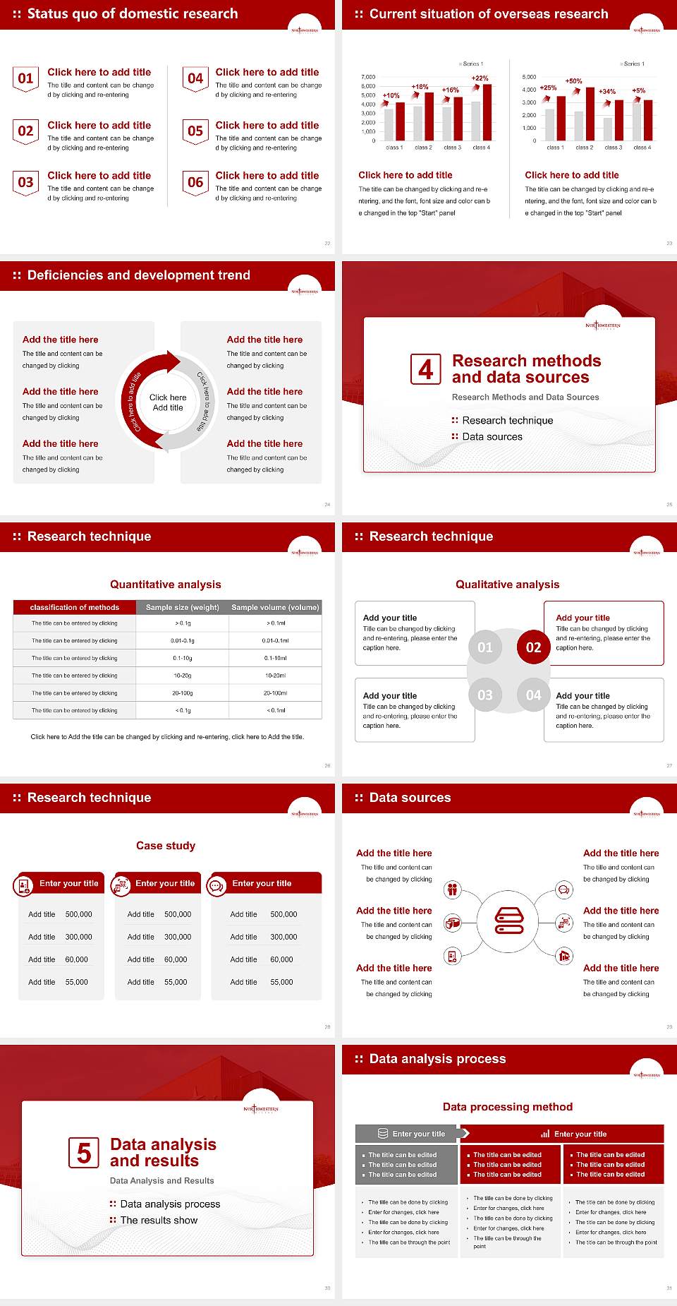 Northwestern College Graduation Thesis Defense PPT Template4:3 ratio PPT effect preview image4