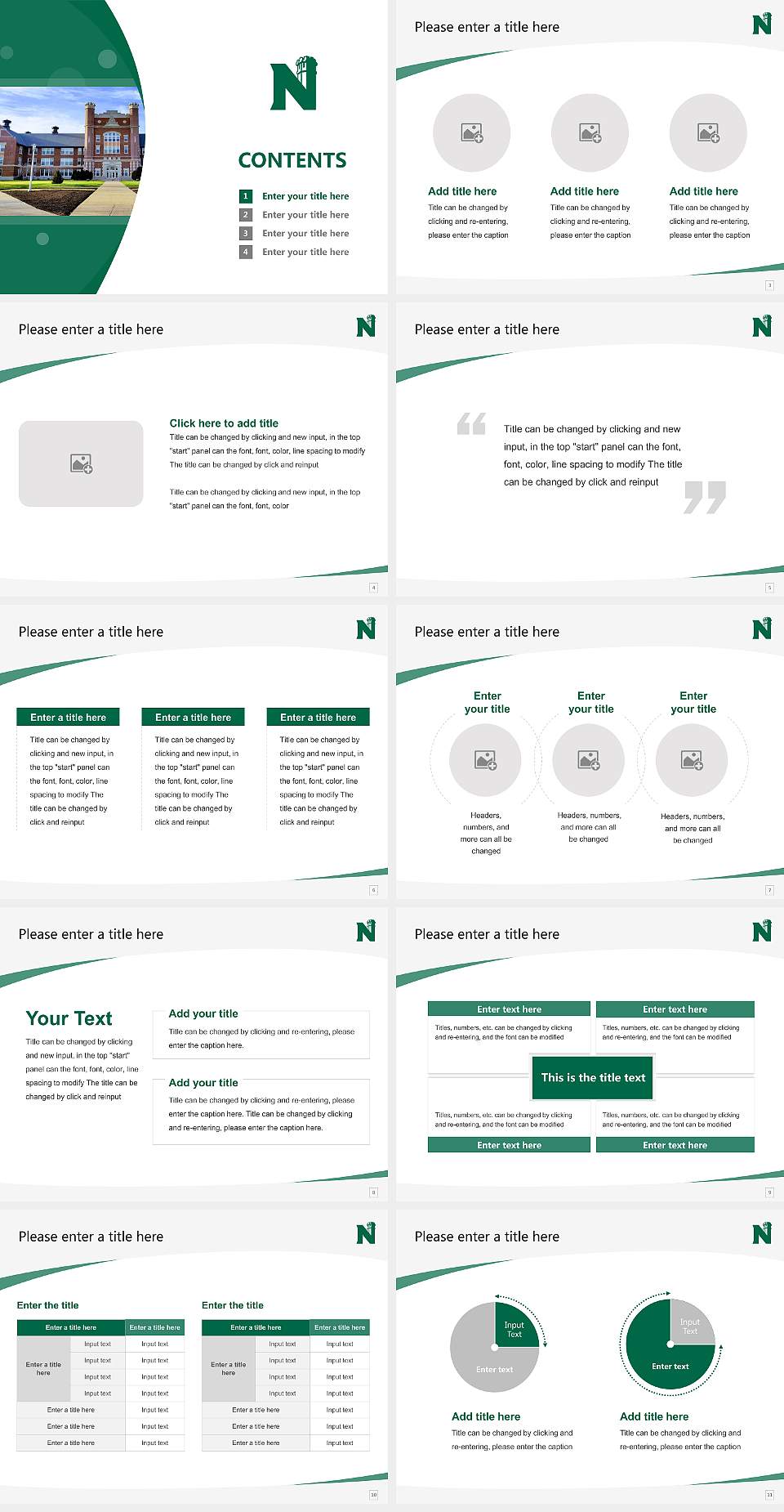 Northwest Missouri State University Course/Courseware Creation PPT Template4:3 ratio PPT effect preview image2