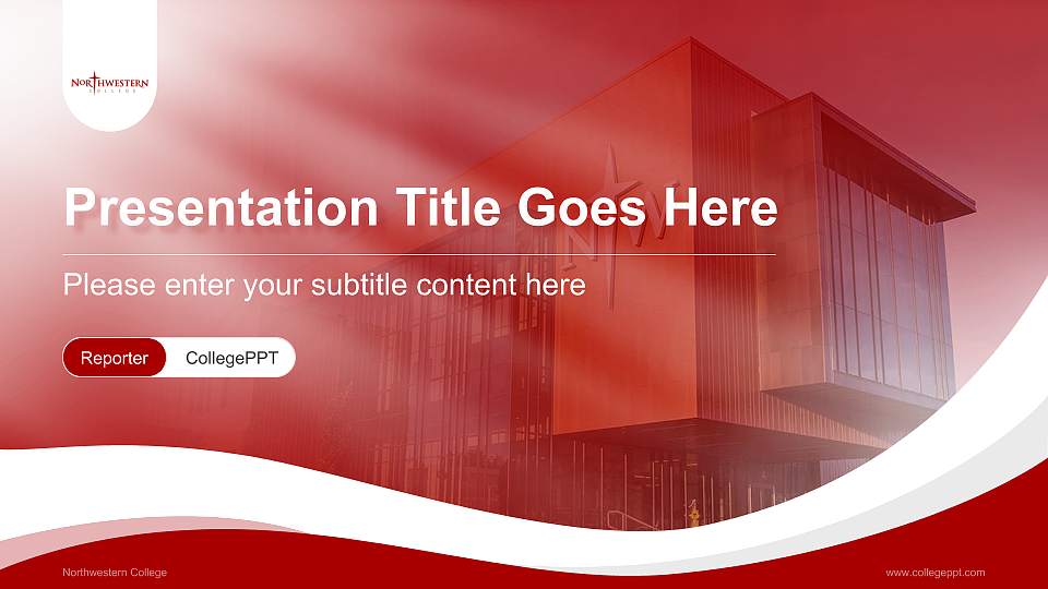 Northwestern College Lecture Sharing and Networking Event PPT Template16:9 ratio PPT effect preview image1