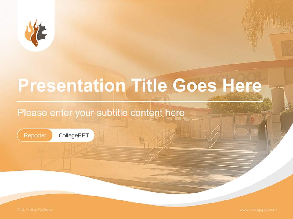 Oak Valley College Lecture Sharing and Networking Event PPT Template4:3 ratio PPT effect preview image4