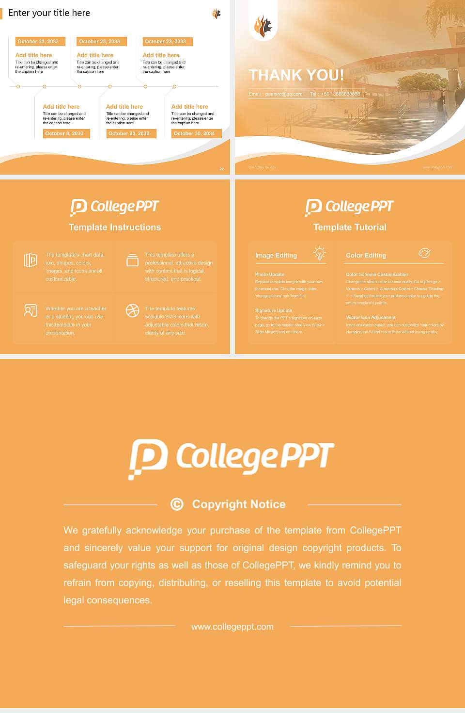 Oak Valley College Lecture Sharing and Networking Event PPT Template4:3 ratio PPT effect preview image4