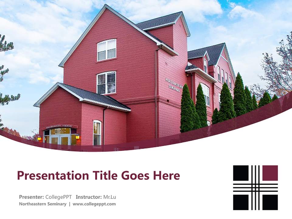 Northeastern Seminary Course/Courseware Creation PPT Template4:3 ratio PPT effect preview image5