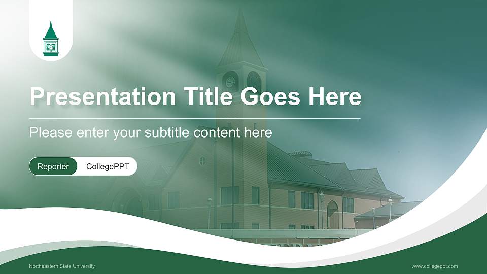 Northeastern State University Lecture Sharing and Networking Event PPT Template16:9 ratio PPT effect preview image