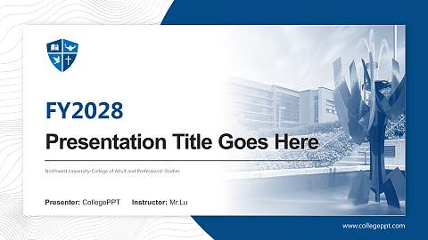 Northwest University-College of Adult and Professional Studies Academic Presentation/Research Findings Report PPT Template