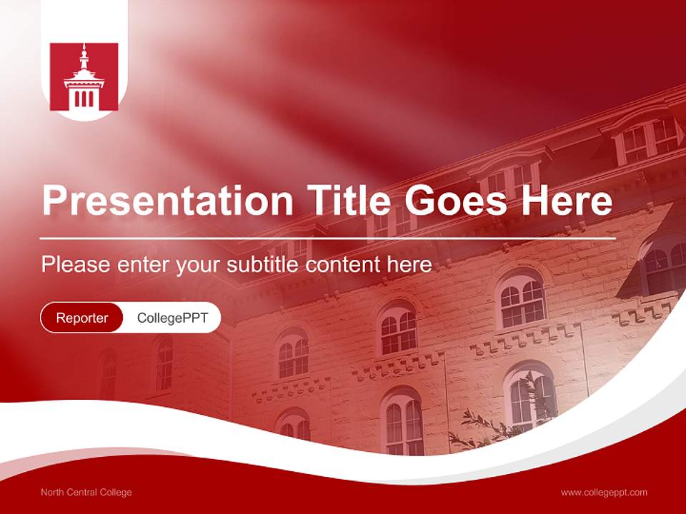 North Central College Lecture Sharing and Networking Event PPT Template4:3 ratio PPT effect preview image4