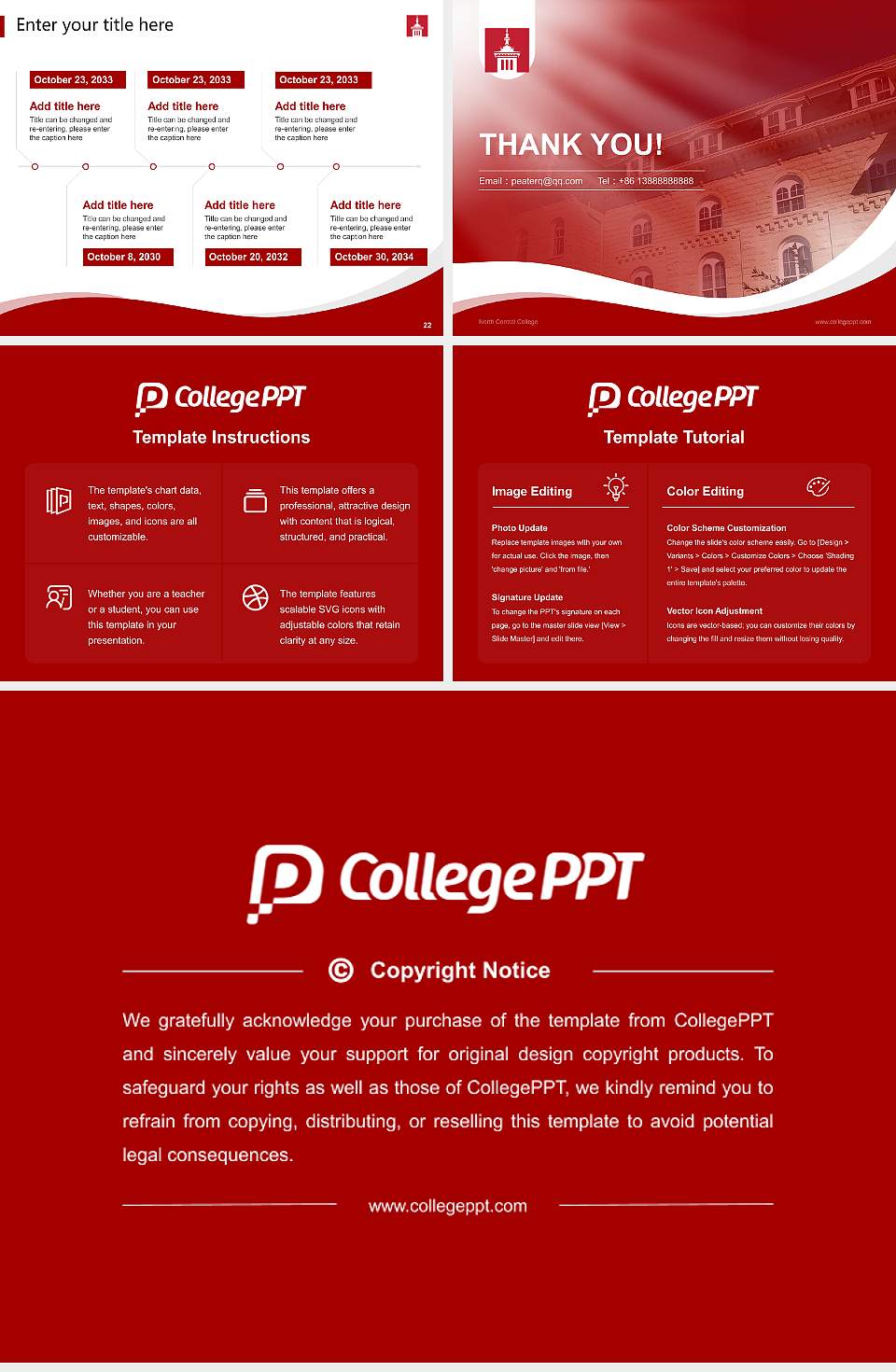 North Central College Lecture Sharing and Networking Event PPT Template4:3 ratio PPT effect preview image4