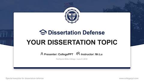 Northpoint Bible College Graduation Thesis Defense PPT Template