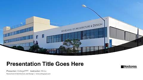 Newschool of Architecture and Design Course/Courseware Creation PPT Template