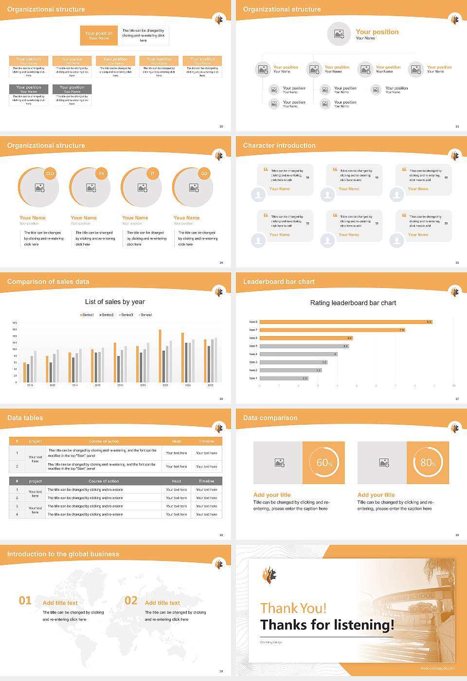 Oak Valley College Academic Presentation/Research Findings Report PPT Template16:9 ratio PPT effect preview image4