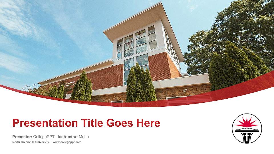 North Greenville University Course/Courseware Creation PPT Template16:9 ratio PPT effect preview image