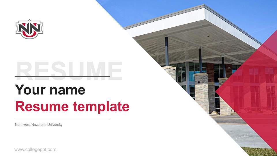 Northwest Nazarene University Resume PPT Template16:9 ratio PPT effect preview image