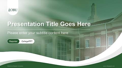 Oklahoma Baptist University Lecture Sharing and Networking Event PPT Template