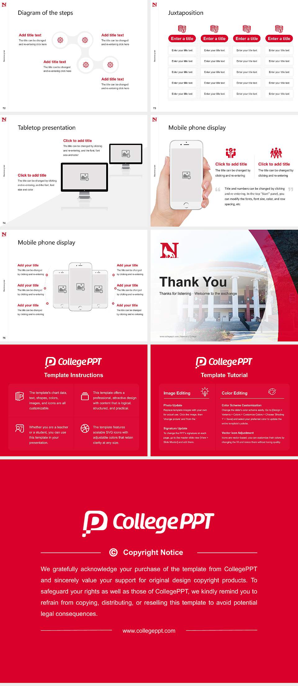 Newberry College Competition/Entrepreneurship Contest PPT Template4:3 ratio PPT effect preview image9