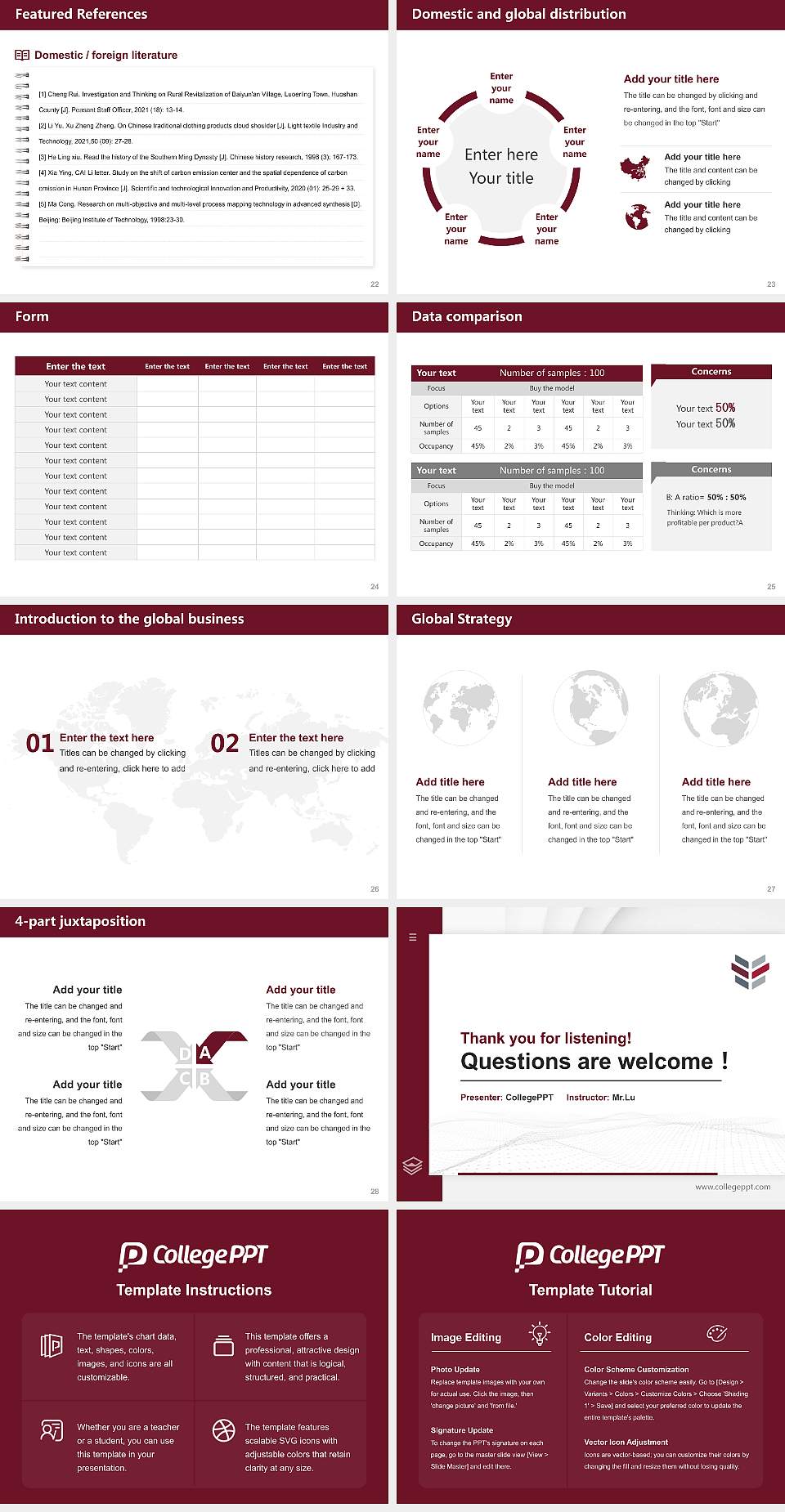 North Carolina Central University Thesis Proposal/Graduation Defense PPT Template4:3 ratio PPT effect preview image4