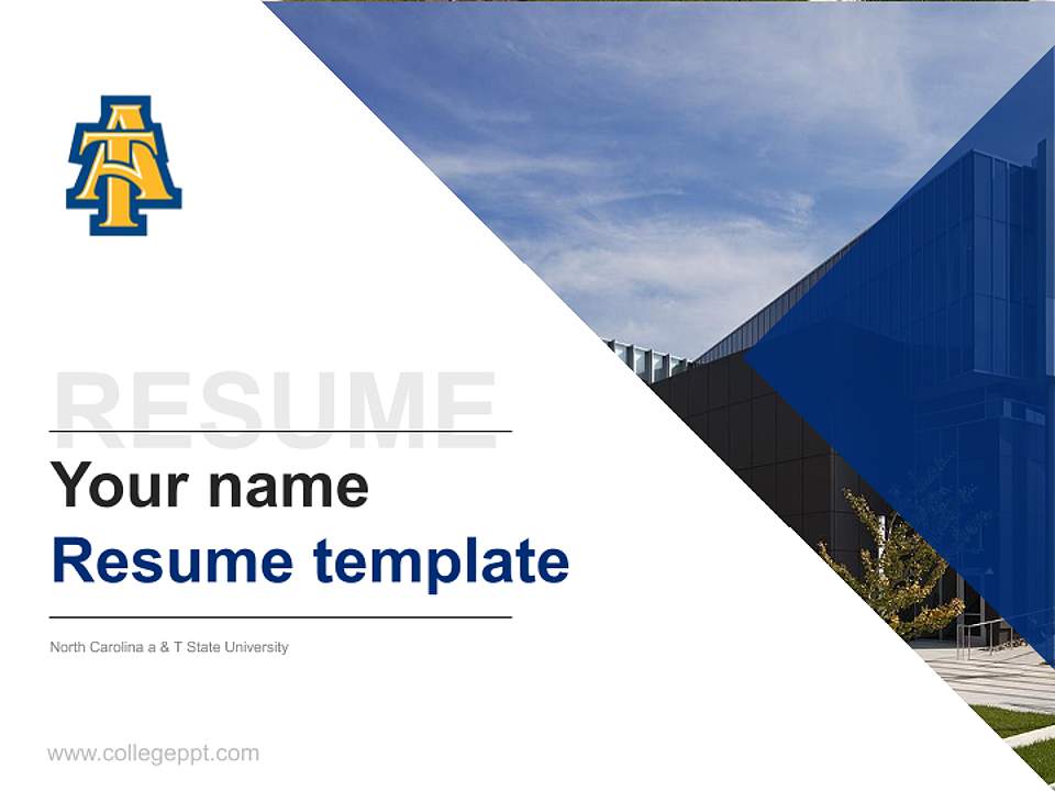 North Carolina a & T State University Resume PPT Template4:3 ratio PPT effect preview image5