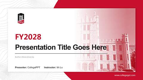Northern Illinois University Academic Presentation/Research Findings Report PPT Template