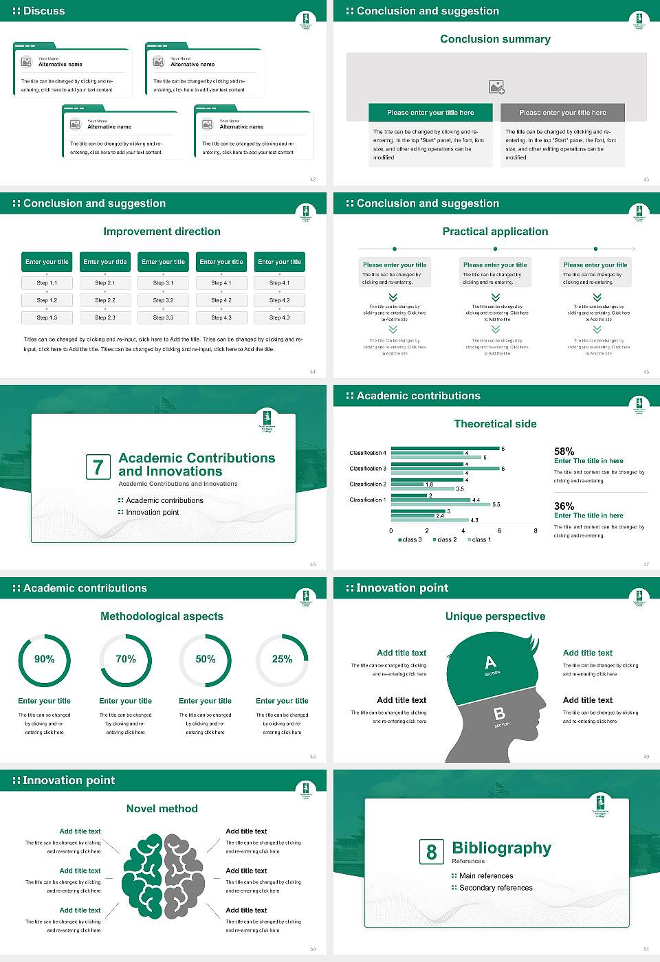 Northwestern Michigan College Graduation Thesis Defense PPT Template16:9 ratio PPT effect preview image6