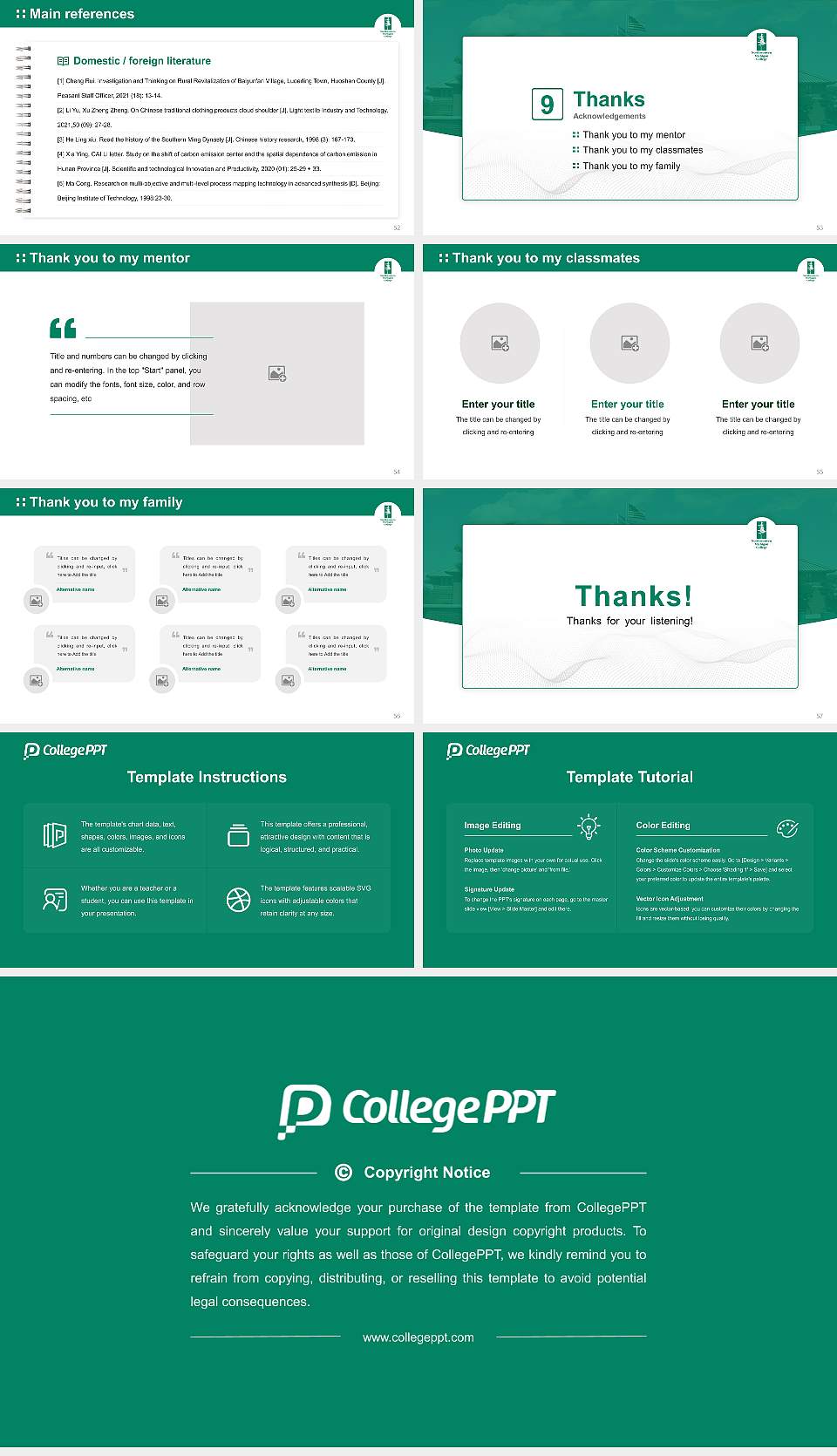 Northwestern Michigan College Graduation Thesis Defense PPT Template16:9 ratio PPT effect preview image7