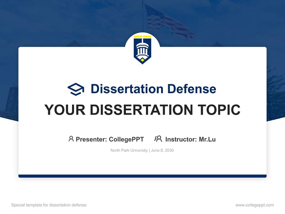 North Park University Graduation Thesis Defense PPT Template4:3 ratio PPT effect preview image7