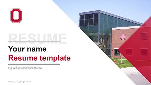 Ohio State University-Mansfield Campus Resume PPT Template