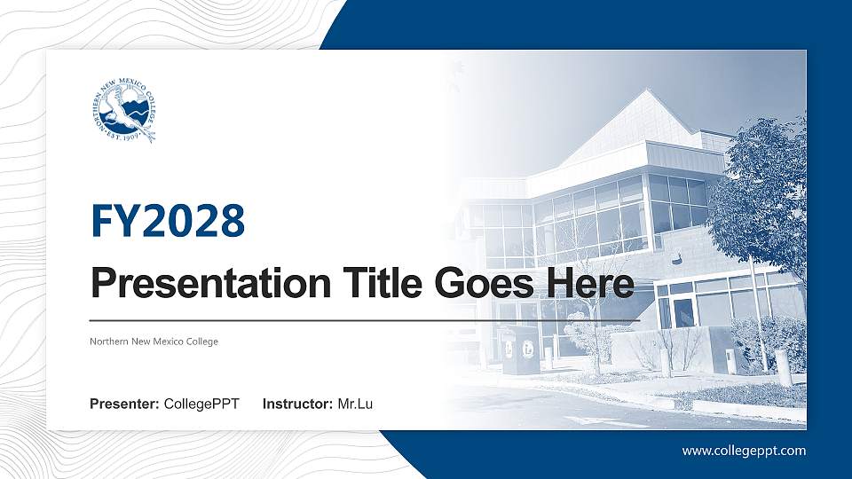 Northern New Mexico College Academic Presentation/Research Findings Report PPT Template16:9 ratio PPT effect preview image