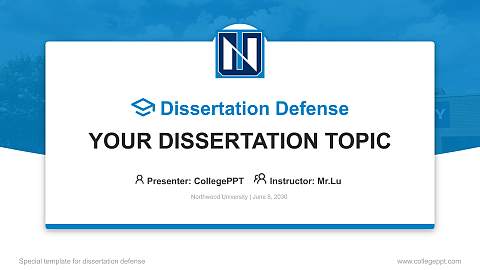 Northwood University Graduation Thesis Defense PPT Template