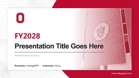 Ohio State University-Lima Campus Academic Presentation/Research Findings Report PPT Template