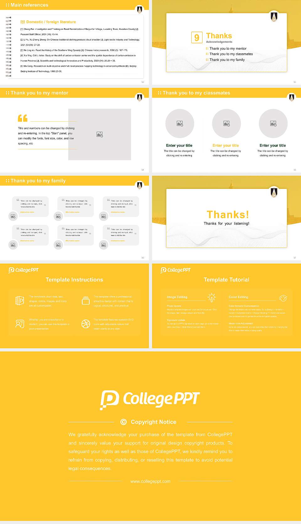 Ohio Dominican University Graduation Thesis Defense PPT Template16:9 ratio PPT effect preview image7