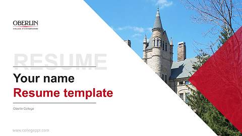 Oberlin College Resume PPT Template