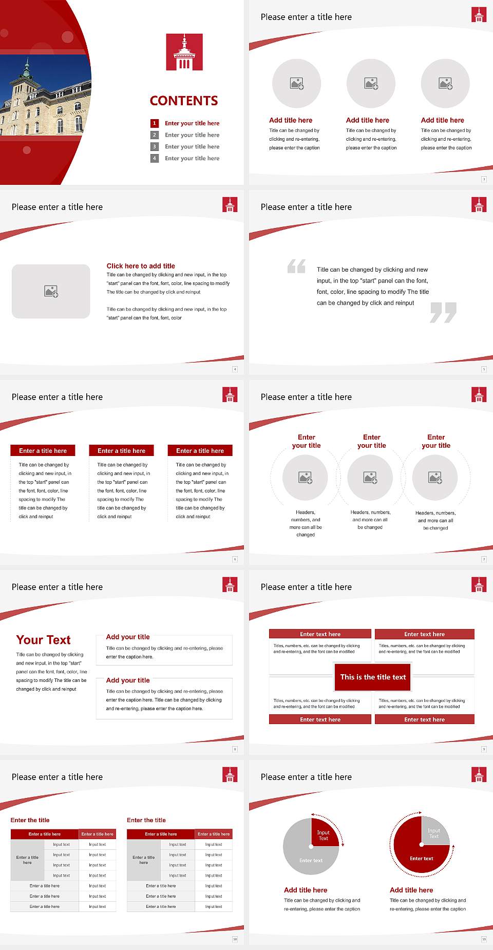 North Central College Course/Courseware Creation PPT Template4:3 ratio PPT effect preview image2