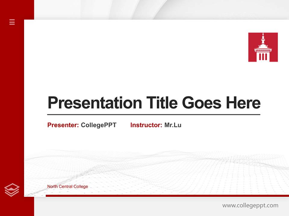 North Central College Thesis Proposal/Graduation Defense PPT Template4:3 ratio PPT effect preview image5